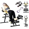 Core & Abdominal Trainers, Ab Machine Exercise Equipment for Home Gym, Strength Training Ab Cruncher Foldable Fitness Equipment, Whole Body Workout Machine for Leg, Thighs, Buttocks Shaper (Yellow)