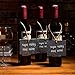 Set of 3 Black Slate Hanging Chalkboard Tags w/Leather Rope/Erasable Write On Wine Bottle Label Signs
