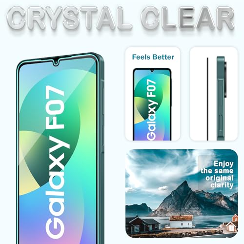 Image of FIRST MART Military Grade Gorilla Tempered Glass Compatible For Samsung Galaxy F07 5G (6.7 Inches) With Easy Installation Kit for Smartphone| Edge To Edge Coverage | Black, Pack of 2