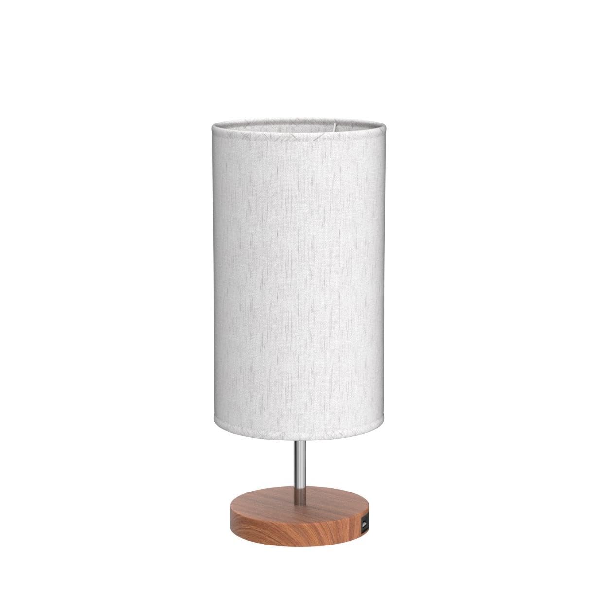 GLUROO Lampada da Comodino e Scrivania con Porte di Ricarica USB, Controllo Touch 3 Temperature di Colore, Minimalista Completamente Dimmerabile, Lampadine E27 per Lettura, Soggiorno Ufficio
