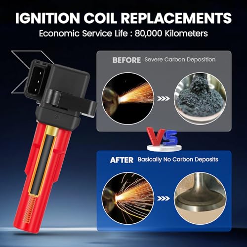 Image of 6-Pack UF287 Ignition Coils Compatible with Subaru Outback 2001-2009, B9 Tribeca 2006 2007, Tribeca 2008-2009, Legacy 2008-2009, 3.0L H6 - Replaces GN10435 U5190 22433AA411 22433AA441 48674