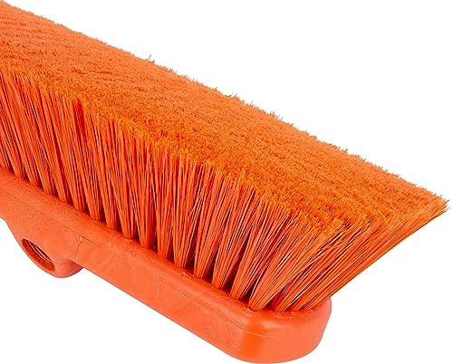 Image of SPARTA 41278EC24 Flo-Thru Plastic Wall Scrub Brush, Equipment Brush With Soft Nylex Bristles For Industrial Kitchens, Hospitals, Commercial Cleaning, 4 Inches, Orange