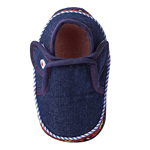 Image of Butterthief Unisex Baby Prewalking Shoes for Newborn Boys & Girls | Soft Sole Infant Bootie with Anti-Slip Bottom | Lightweight Cotton Footwear Early Walker Shoes (6-9 Months, 12 CM)