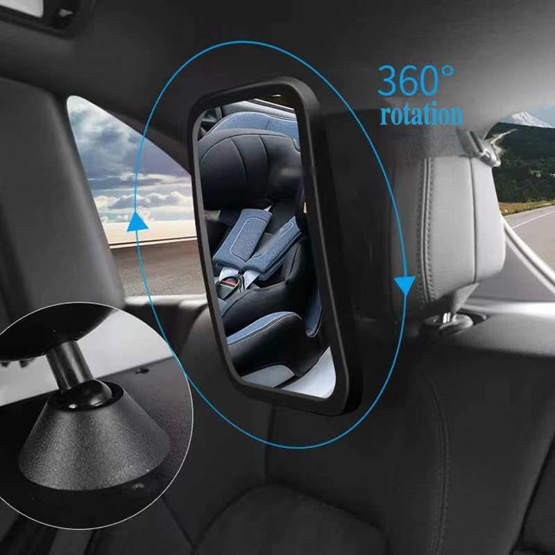 Espejo para asiento de coche Espejo retrovisor for coche Mitsubishi L200 cabina simple 2019-2023, espejo retrovisor de seguridad ajustable irrompible for asiento trasero de coche, accesorios for coche