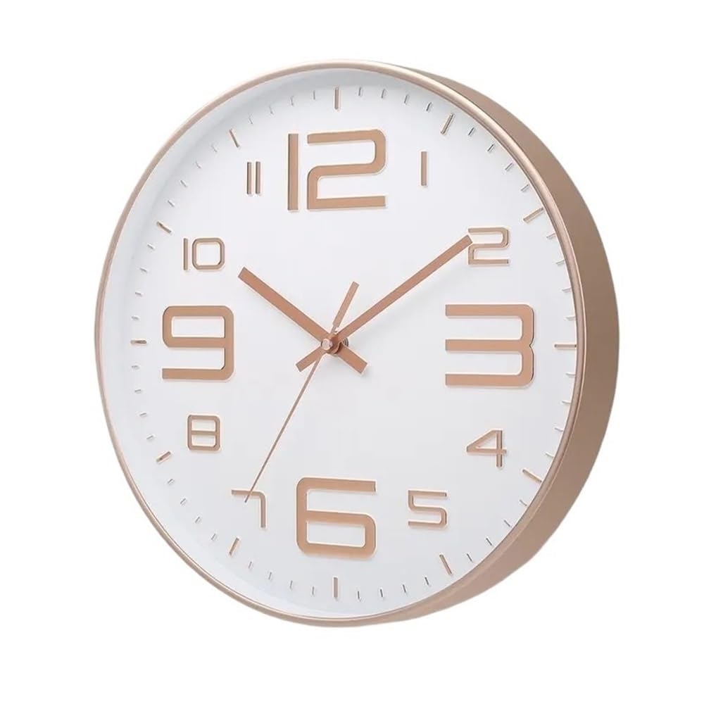 Horloge murale silencieuse blanche pour salon et chambre moderne