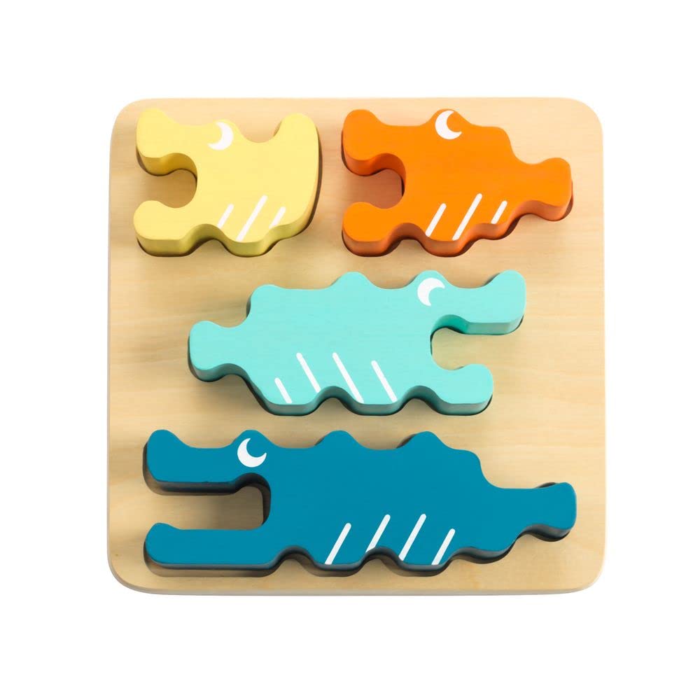 Excellerations Sustainably Harvested Rubberwood Crocodile Puzzle