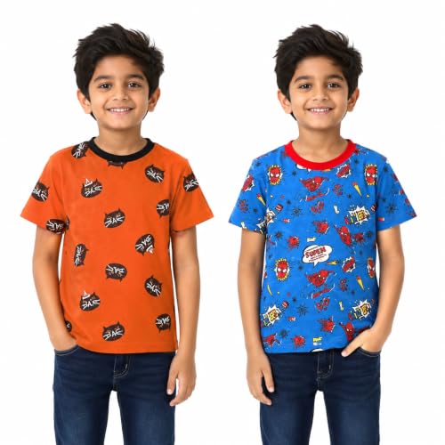 Image of NammaBaby Boy's Cotton Printed Premium Half Sleeves T-Shirt and Shorts Top and Bottom Set /Tshirt-Shorts with Pocket Combo of 2