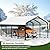 JAMFLY Carport, 12X15 FT Metal Carport, Heavy Duty Carport Canopy with Galvanized Steel Roof and Frame, Metal Car Garage Upgraded Extra Large Garage for Pickup, Boat, Car and Tractors