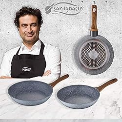 Sartenes San Ignacio Acabado Piedra San Ignacio Daimiel - Set 3 Sartenes, Inducción, Aluminio Forjado, false, 22/26/28 cm