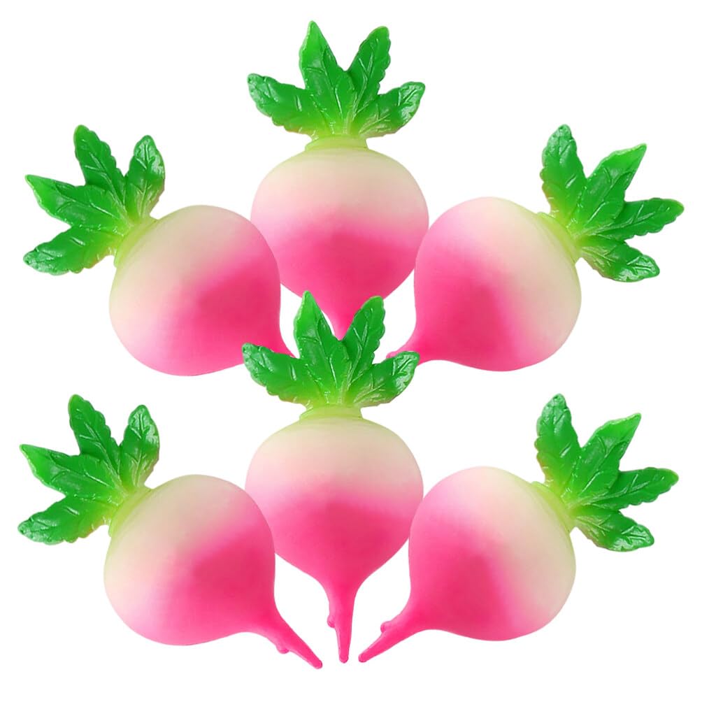 VICASKY Artificial Carrots 6pcs Fake Mini Easter Carrots Lifelike Radish Carrot Artificial Vegetables for Party Home Kitchen Easter Decorations