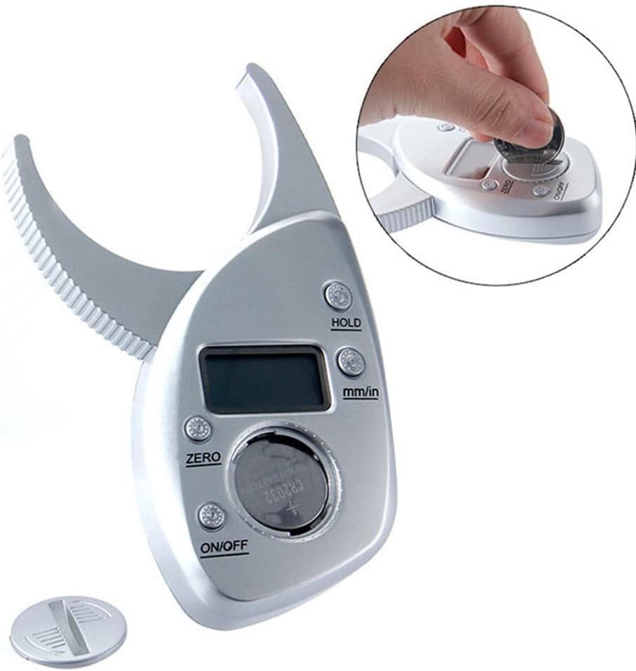 Feadem Body Fat Caliper, Digital Body Fat Caliper Skinfold Caliper LCD Display Skin Muscle Tester Analyzer Electronic Fat Measure : Health & Household