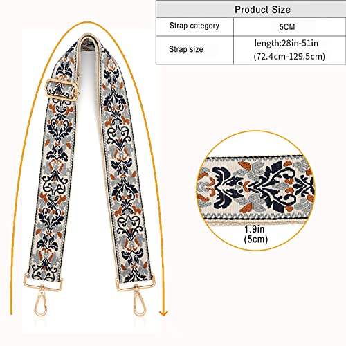 Image of Purse Strap Wide Replacement Crossbody Strap Handbag Guitar Strap Purse Shoulder Strap Adjustable