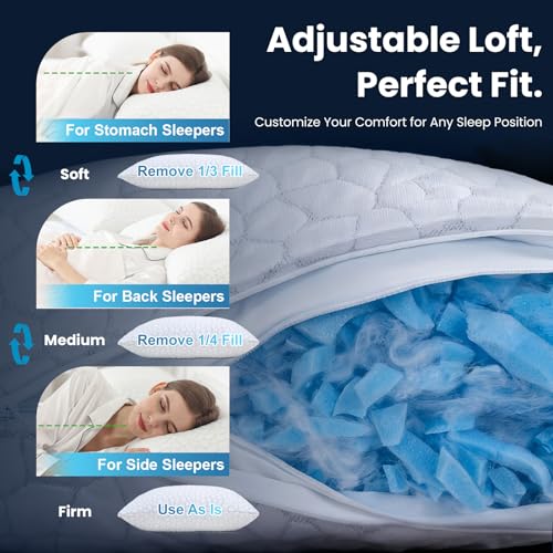 Set 2 Almohadas de Espuma Viscoelástica Blanca Queen miniatura 2