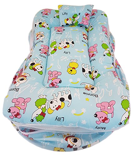 Image of Amardeep and Co Toddler Mattress with Mosquito and Insect Protection Net 70 * 40 cms (Brownie Blue)