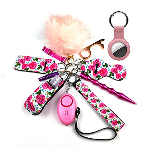 Self Defense Keychain for Women Setï¼Œfor Yourself, Mom, Grandma, and Girls. (Rose)