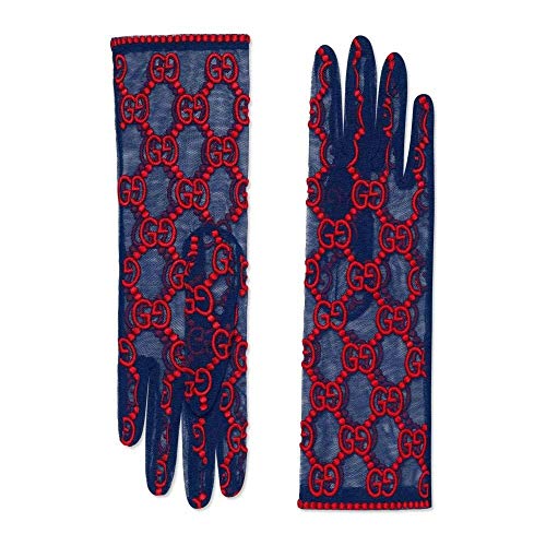 (グッチ) GUCCI レディース 手袋・グローブ GG Embroidered Lace Tulle Gloves [並行輸入品]