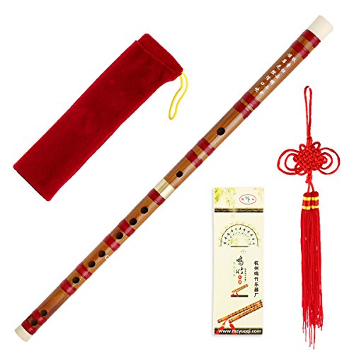 1pkg Traditional Handmade Dizi Bamboo Flute Chinese Musical Instrument in G Key