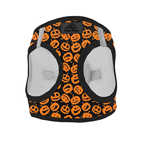 American River Choke Free Dog Harness Holiday Line - Halloween Jack-o-Lanterns (Medium)