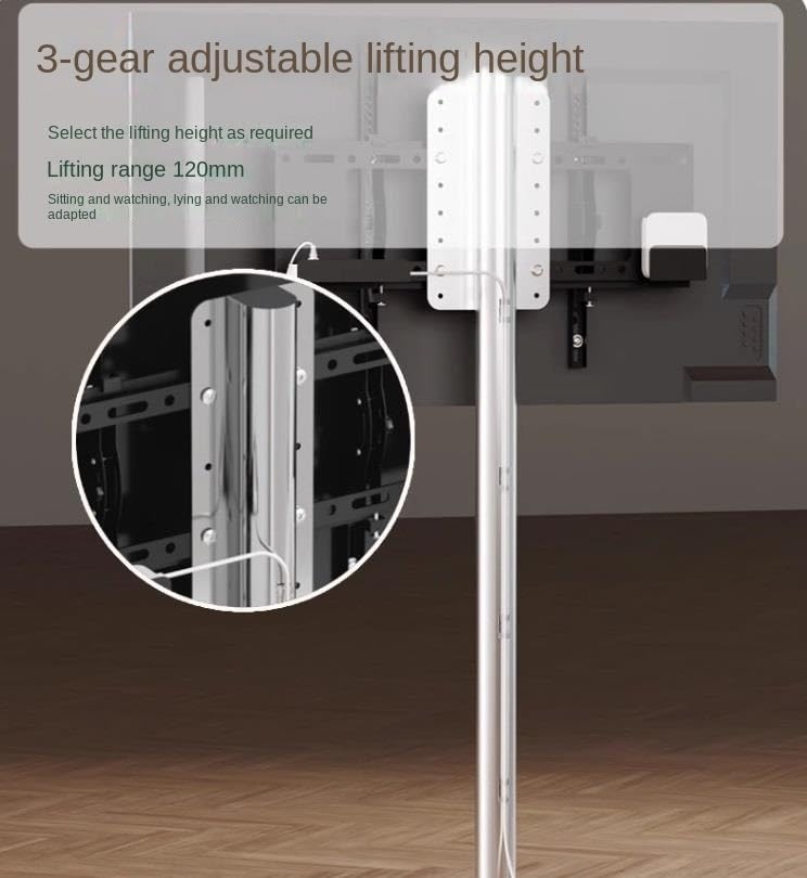 Soporte universal para TV, altura ajustable, con ruedas miniatura 7