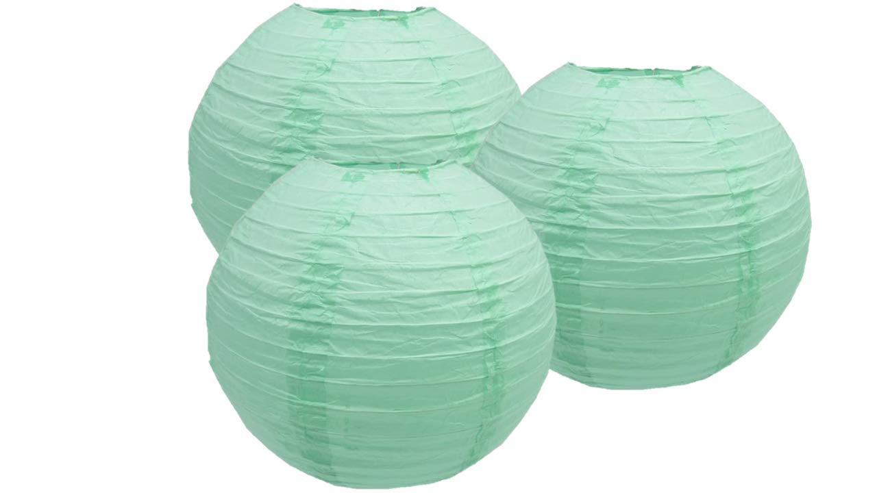 Pack of 3 Paper Lantern Lampshade Party Birthday Baby Shower Wedding Celebration Decoration 4"(10cm) -16"(40cm) (Orange, 12" (30cm)) — view 52