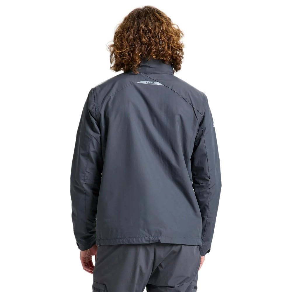 SLAM Crew Hooded Warm Jacket Uomo – Giacca Nautica Calda con Cappuccio, Giubbotto Vela Tecnico per Barca, Sailing e Outdoor (IT, Testo, L, Regular, Regular, TITANIUM)