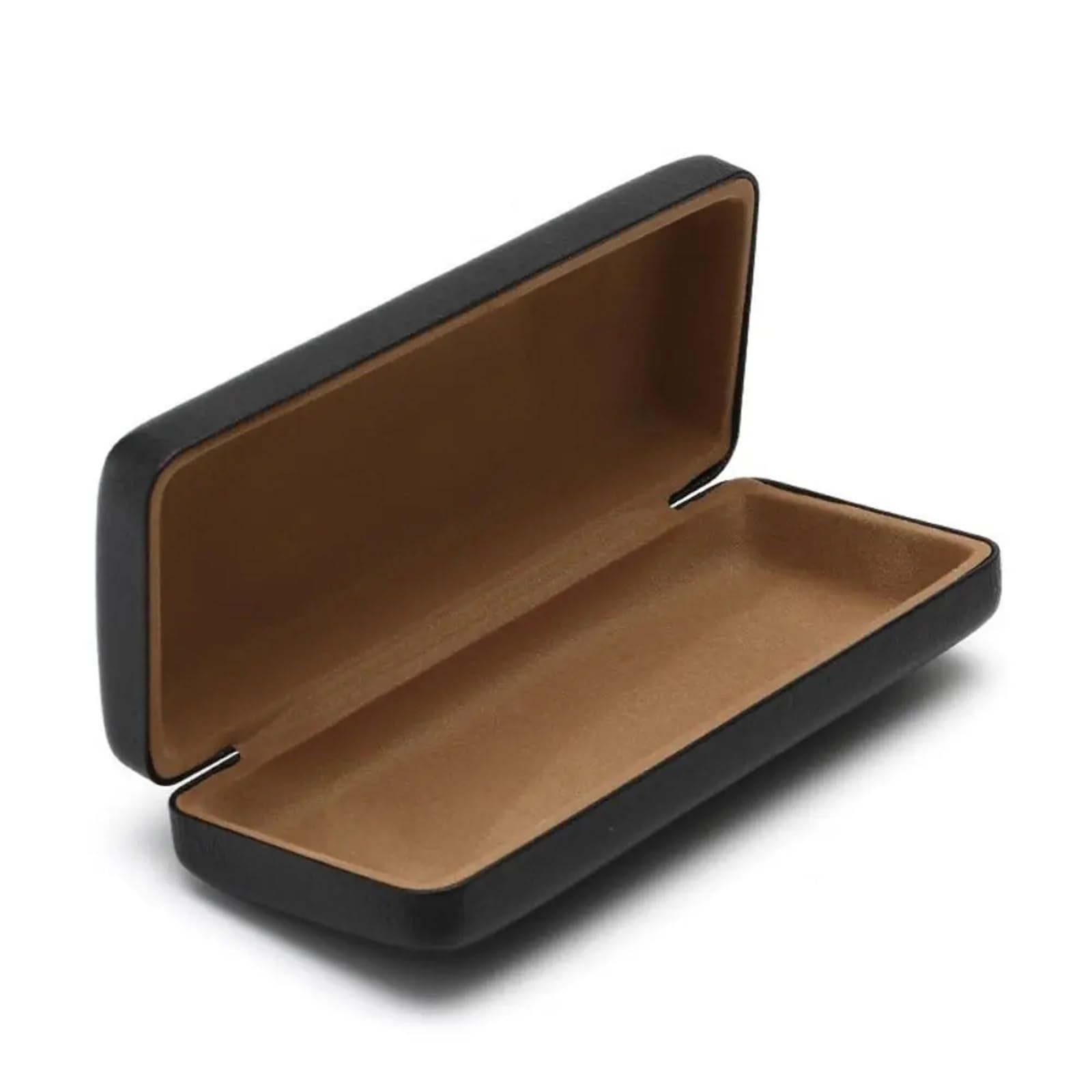 Funda De Gafas Caja de Almacenamiento de Gafas for Hombre y Mujer, Estuche de Gafas de Sol portátil Cuadrado de Metal, Cuero Simple, 2 uds.