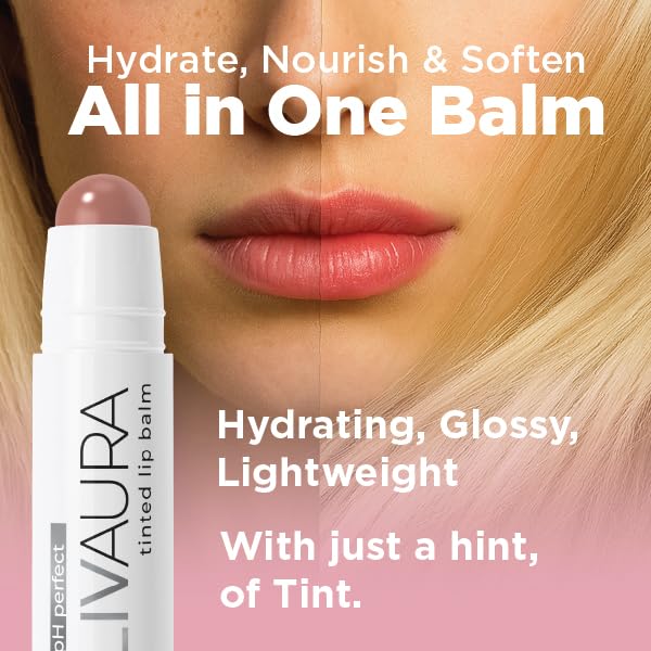 Tinted Lip Balm pH Activated Colored LipBalm, Hydrate, Glossy, Lightweight, Moisturize & Tint with Shea Butter, tinted lip balm for women, Premium Quality, Made in the USA (Nude Rose) image 2
