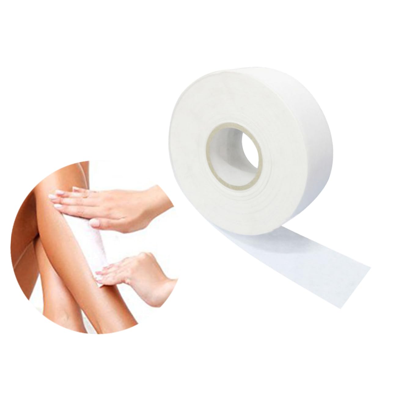 Carta Depilatoria Usa e Getta Rotolo 100 Yard, Non Tessuto Bianco | Depilazione Professionale e Domestica, Strisce per Corpo, senza Odore, Delicato sulla Pelle, Bobina 100 Yard