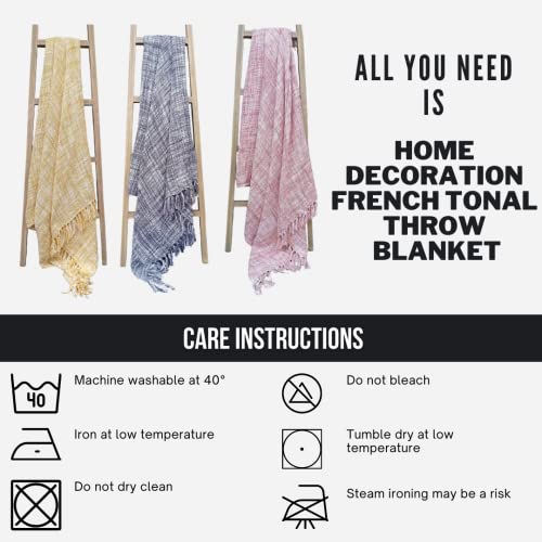 Olivia Rocco French Tonal Throw Super Soft Chenille Sofa Bed Chair Cover Throws Tasselled Decorative Blanket Super Soft Warm Cozy Perfect Covers for Large Sofas Beds (Ochre, 130 x 170 cm) - Cosy Home Interiors Olivia Rocco French Tonal Throw Super Soft Chenille Sofa Bed Chair Cover Throws Tasselled Decorative Blanket Super Soft Warm Cozy Perfect Covers for Large Sofas Beds (Ochre, 130 x 170 cm) - Image 5