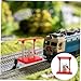 Toddmomy Wooden Train Track Accessories 2-Piece Toy Set for Boys and Girls DIY Gas Station Model Playset Sand Table Decoration