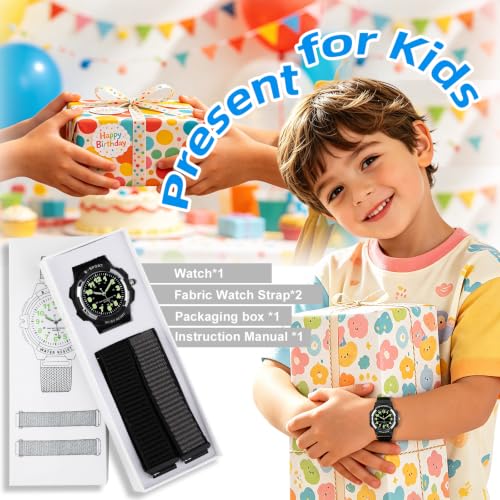 Image of Juboos Kids Watch Analog for Boys Girls Teens Waterproof Sport Wristwatch