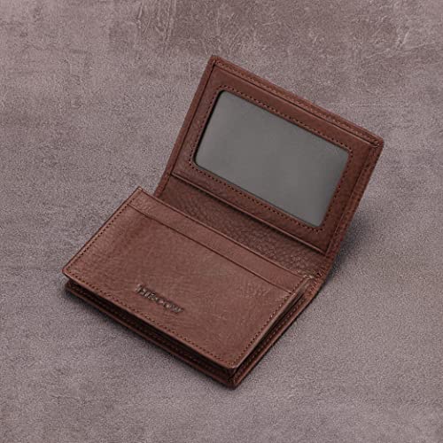 Image of HISCOW Business Card Holder with Large Compartment - Full Grain Leather