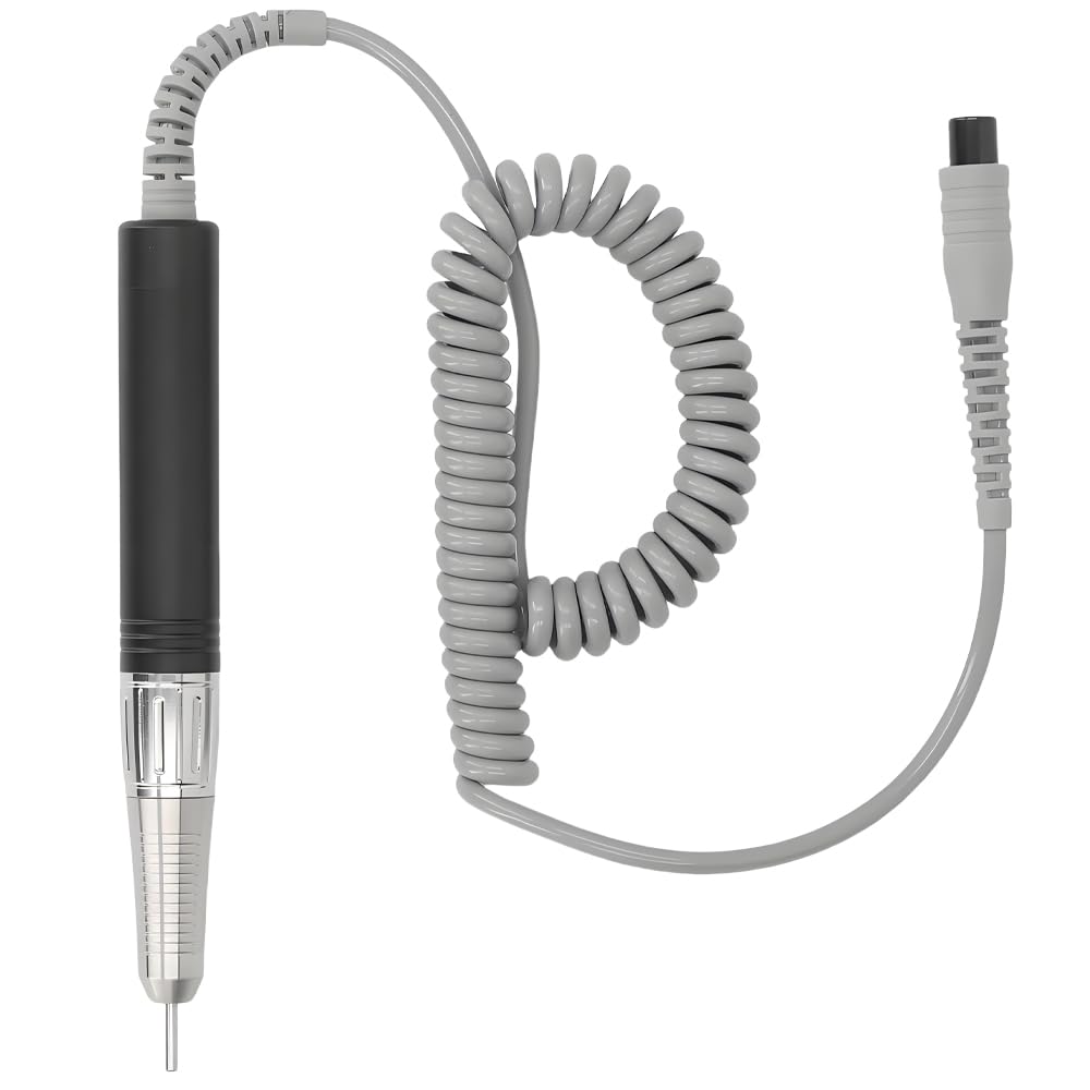 Pongnas Portable Nail Drill Handpiece Professional Adjustable Speed Settings Handle Replacement Handpiece for Most Nail Drill Machine (Black)
