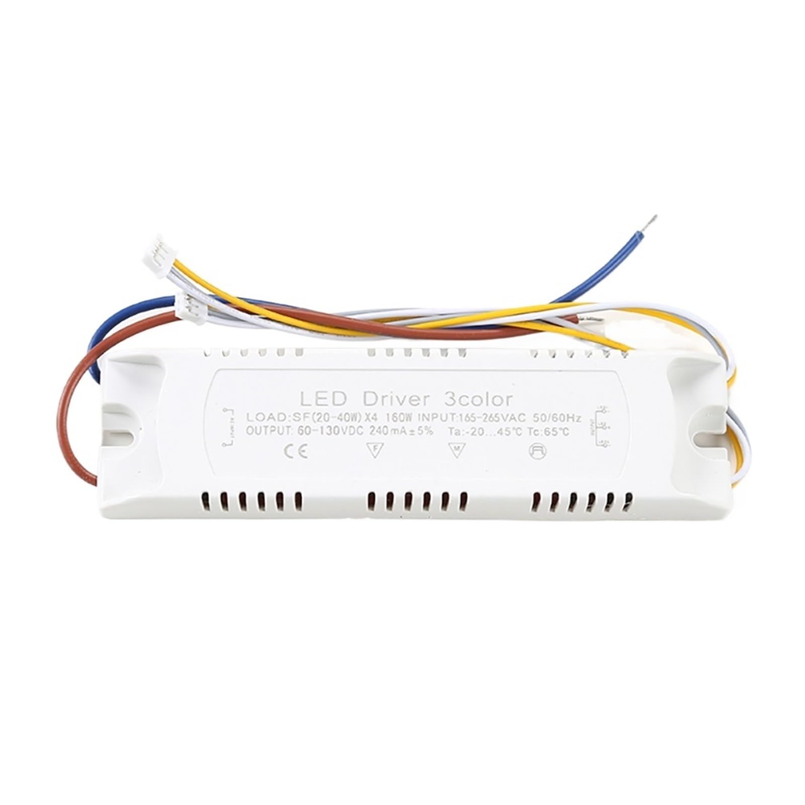FCARUMIQP LED Driver Current 220mA 20-40W/40-60W Light Ceiling Power Supply 3 Color 3Pin Double Output Lighting AC175-265V-4((20-40W)-4)