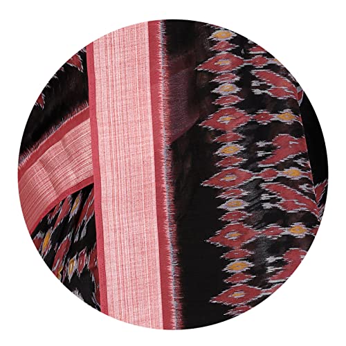 Image of MIRCHI FASHION Women Saree Cotton Blend 2-Tone Foil Print | Lightweight Comfortable Office Wear Sari with Blouse Piece