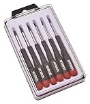 Amtech L0530 6pc Precision Torx Screwdriver Set, T5, T6, T7, T8, T9 & T10 Plastic Handles Screwdrivers with Plastic Storage Case