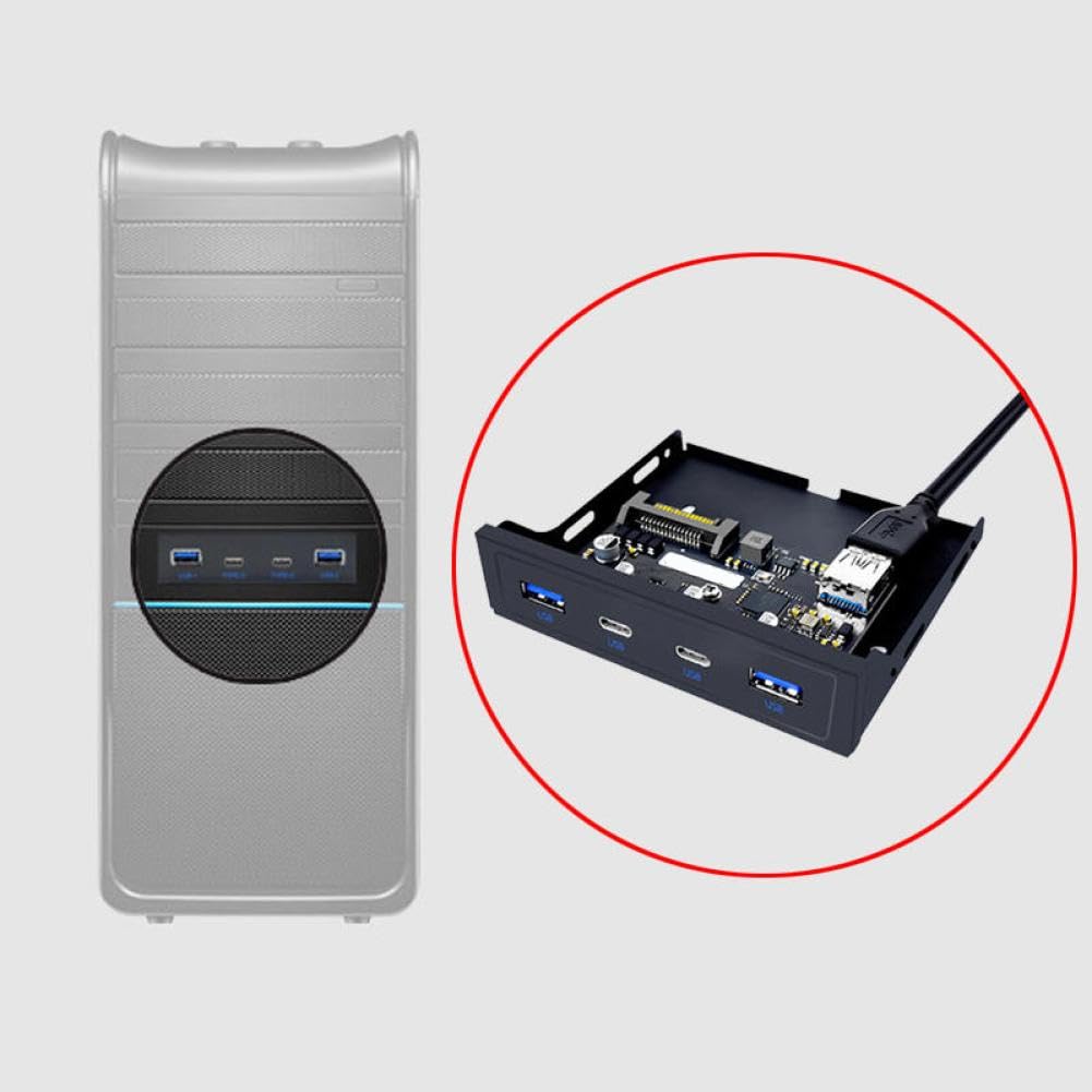 Adapter rozszerzeń na panel przedni USB 20-pinowy 3,5-calowy dyskietek 2 porty USB 3.0 2 port USB 3.2 Gen 1 5 Gb/s typ C kompatybilny z komputerem stacjonarnym