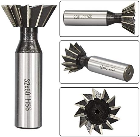 Dovetail Milling Cutter HSS End Mills High Speed Steel CNC Machine Router Bit,16x60 Degrees