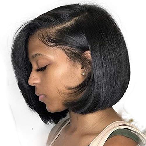Hair 13x4 Lace Front Wigs Short Bob Straight Brazilian Remy Human Hair Bob Wigs for Black Women Human Hair Lace Front Wigs 8 Inches