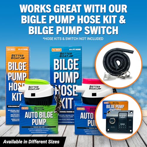 Image of Automatic Bilge Pump 750 GPH 12V with Built-In Float Switch, 3 /4 Inch