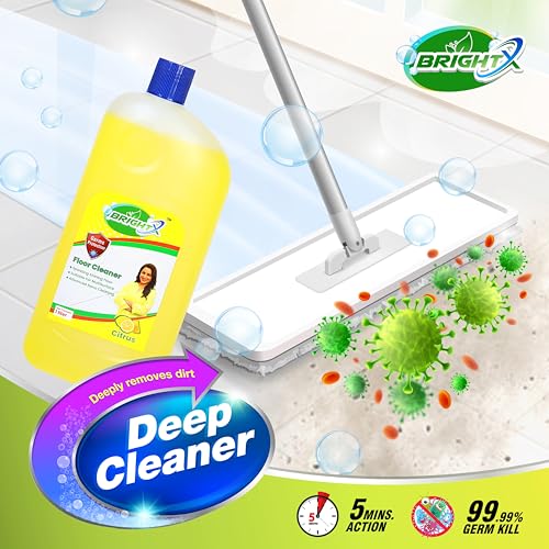 Image of BrightX Floor Cleaner | Citrus Fresh | Multi-Surface Cleaning & Long-Lasting Fragrance (1L, Citrus)