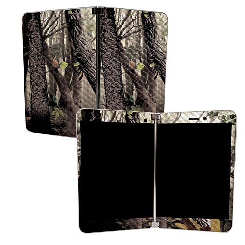 Image of MIGHTY SKINS MightySkins Carbon Fiber Skin for Microsoft Surface Duo - Tree Camo | Protective, Durable Textured Carbon Fiber Finish | Easy to Apply, Remove, and Change Styles | Made in The USA