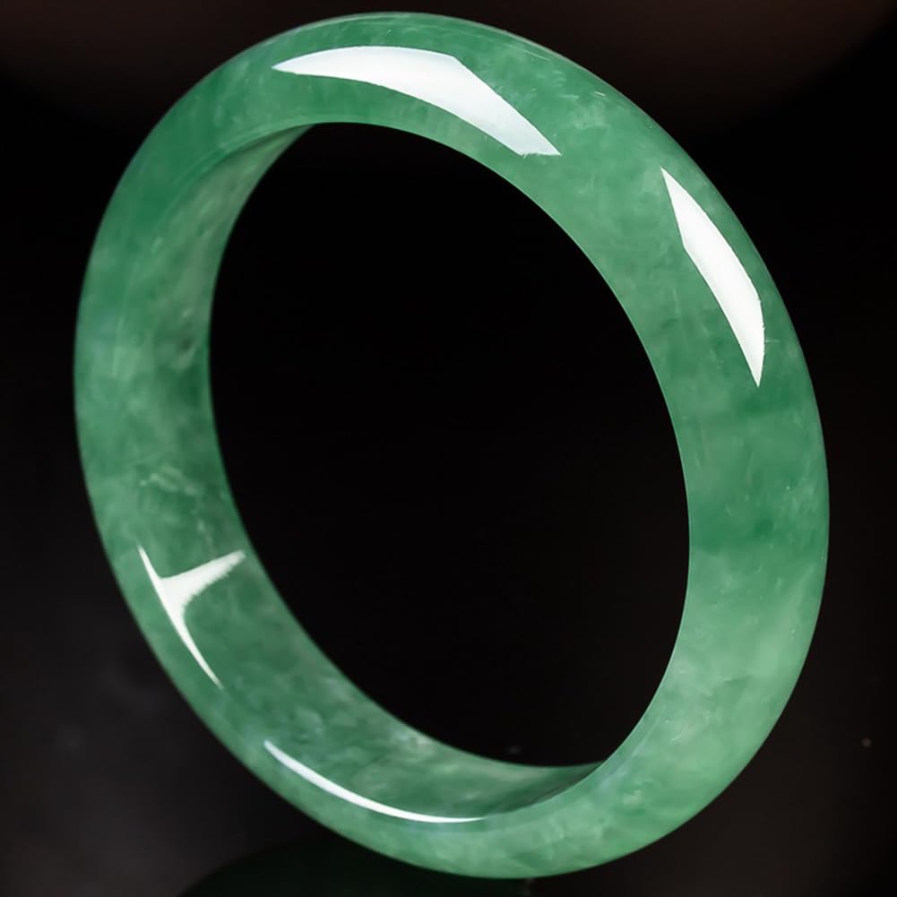 Autentico braccialetto di giadeite verde smeraldo per donna, bracciali con pietre preziose di smeraldo per ragazzeBracciale nuziale