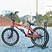Ailejia Mini Diecast Finger Bike Extreme Sports Toy BMX Finger Bicycle Toys Game Set for Kids and Adults, Metal Bike Model Collections Decoration (BMX Red)
