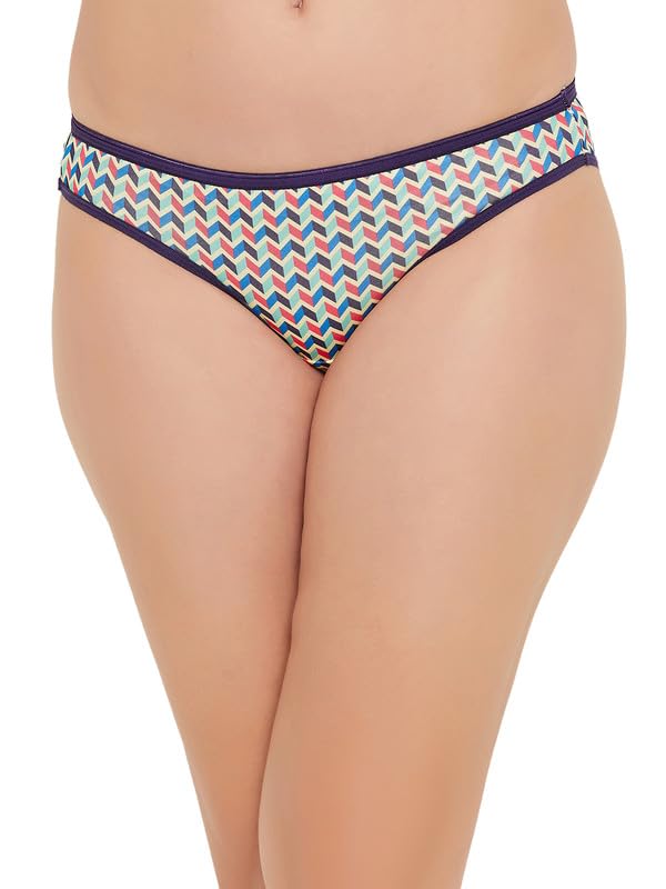 clovia Women's Polyamide Low Waist Outer Elastic Bikini Panty in Multi-picture-22