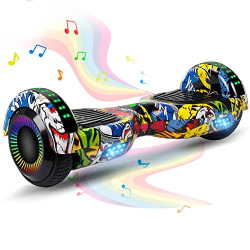 Flash Deals - 50% OFF Felimoda Hoverboard, Hoverboard for Kids Ages 6-12, 6.5" Hover Board with Bluetooth Speaker Colorful Lights Wheels and Bright Forward lights