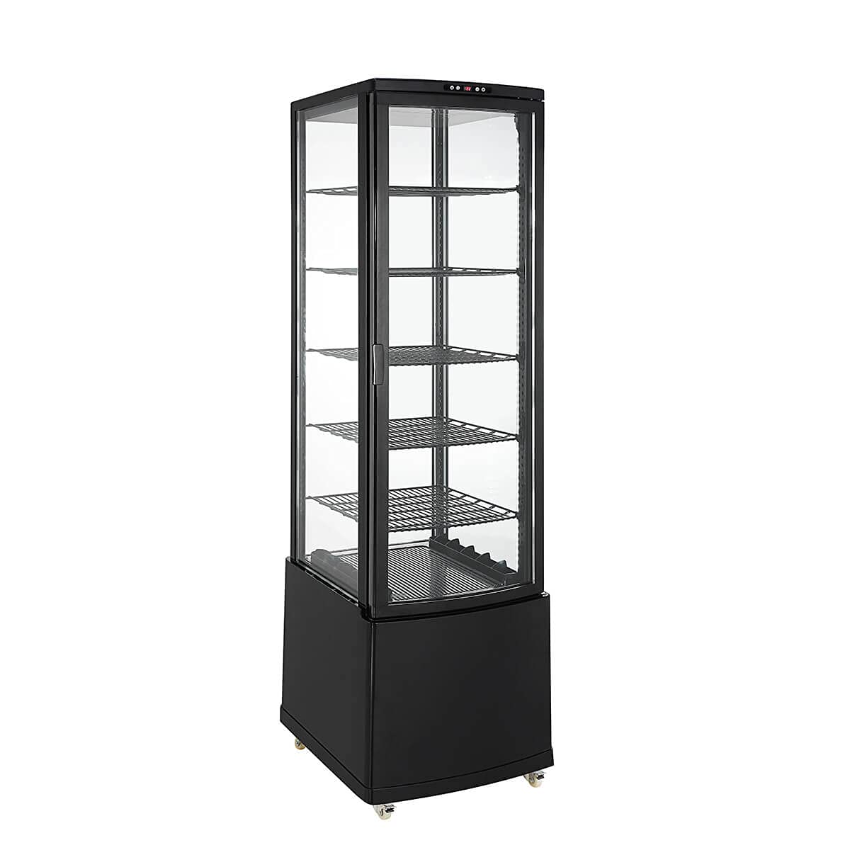 Amazon.co.jp: Hijiru 大型4面ガラス冷蔵ショーケース 235L/ブラック