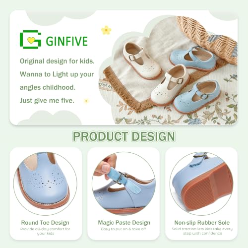 Image of GINFIVE Toddler Girls Mary Jane School Oxford Dress Flat Shoes for Wedding