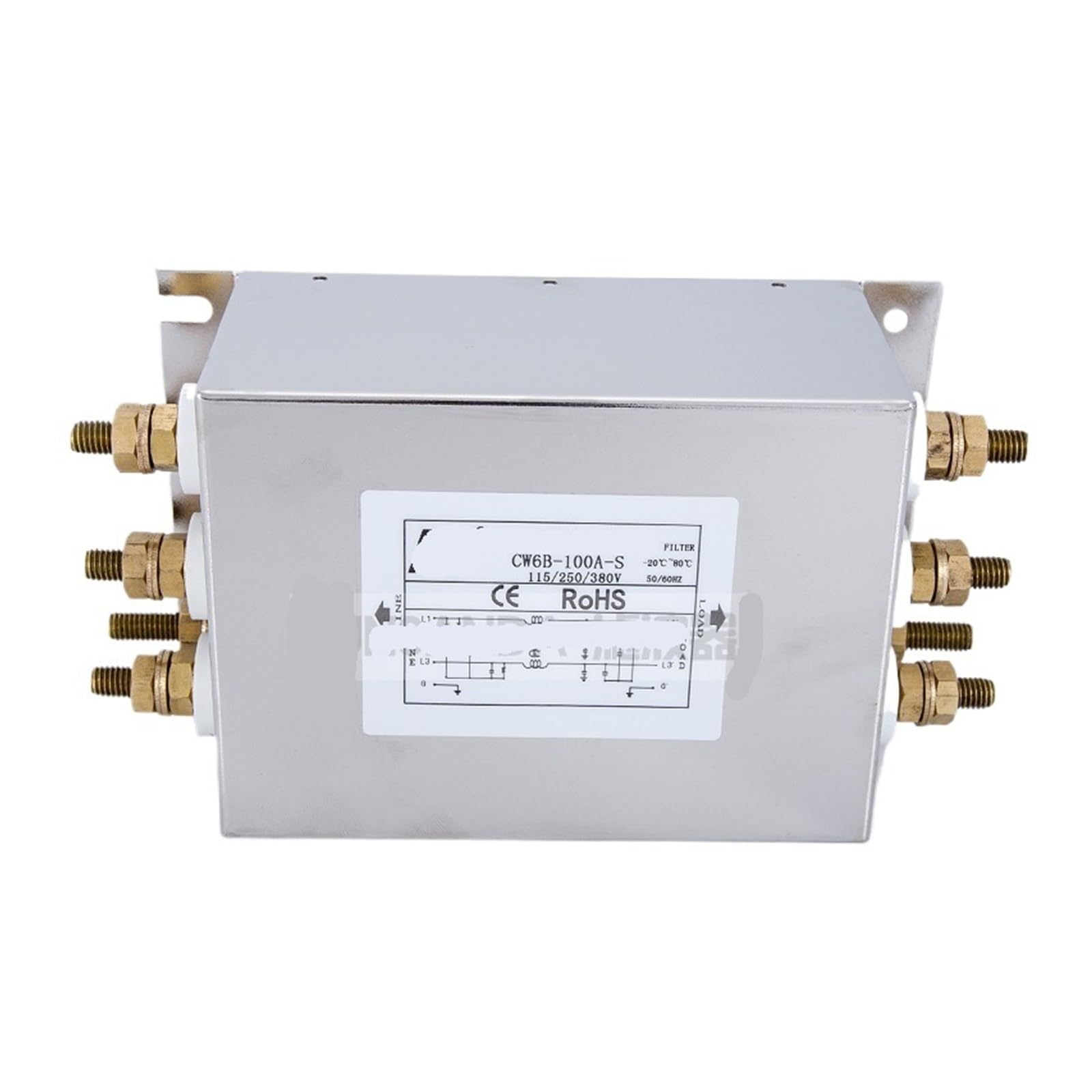 CAAUYXZW CW6B-150A-S Power filter 380v screw interface three-phase AC input(CW6B-100A-S)
