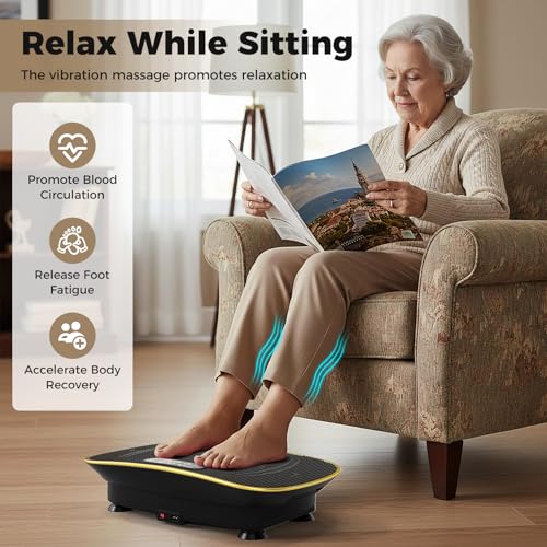 Image of GYMAX Vibration Plate Exercise Machine-10 Level Intensity, LED Display & Remote Control, Body Vibrating Plates Stand Shaking Platform Fat Burning Machine